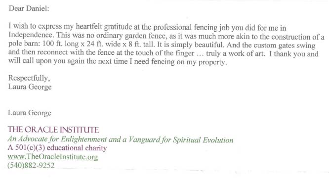 Customer testimonial