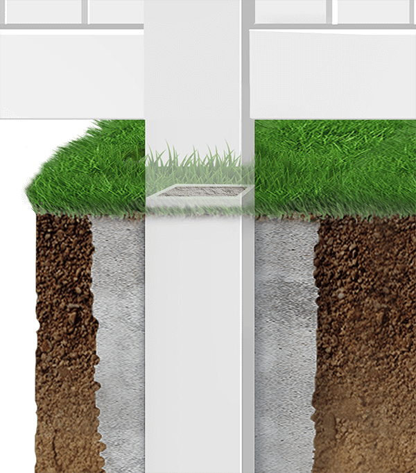 Vinyl fence post with concrete in North Carolina and South Carolina