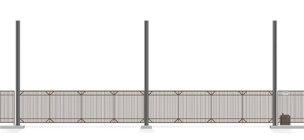 Automated Metal Vertical gate  Lift in closed position