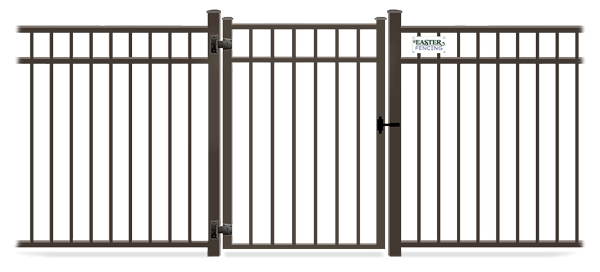 Metal gate in closed position