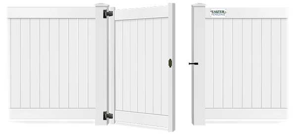 Vinyl gate in open position