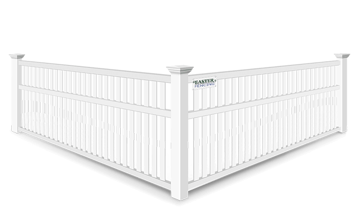 3 Rail Closed Picket vinyl fence contractor in North Carolina and South Carolina