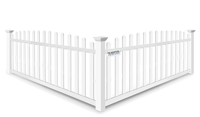 Arched picket vinyl fence contractor in North Carolina and South Carolina