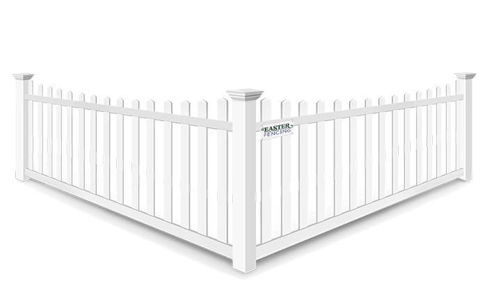 Scalloped Picket vinyl fence contractor in North Carolina and South Carolina