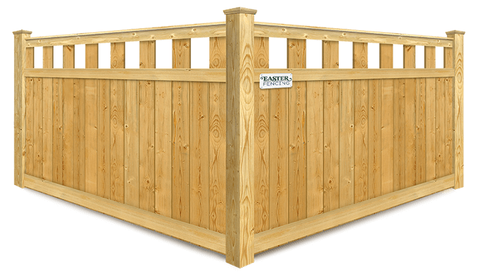 Extended Alternating Pickets wood fence company in North Carolina and South Carolina