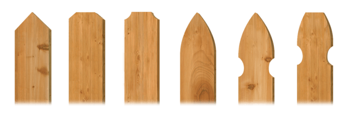 Picket styles - wood fence company in North Carolina and South Carolina
