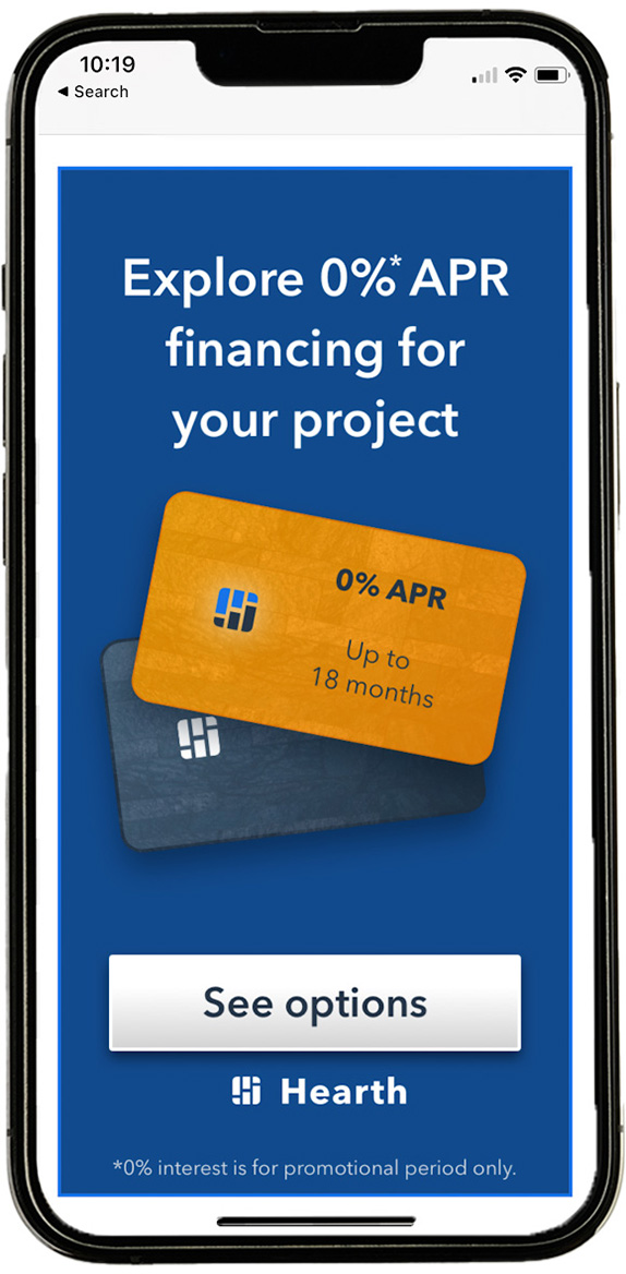 hearth financial mobile web view